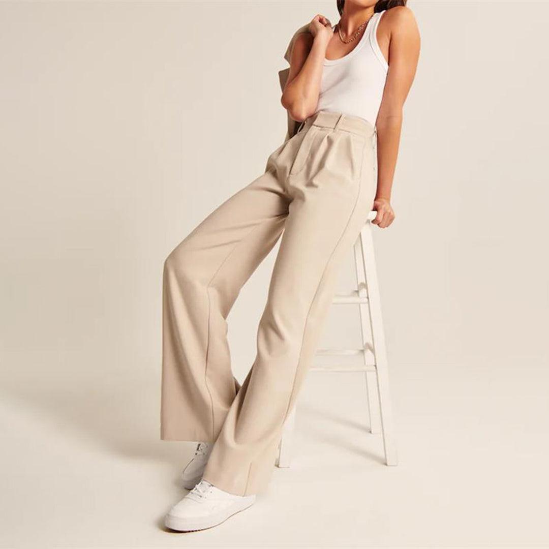 Pantalon taille haute pour femme | Coupe ajustée