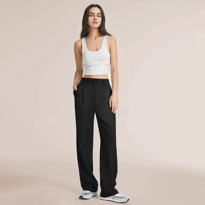 Pantalon taille haute pour femme | Coupe ajustée