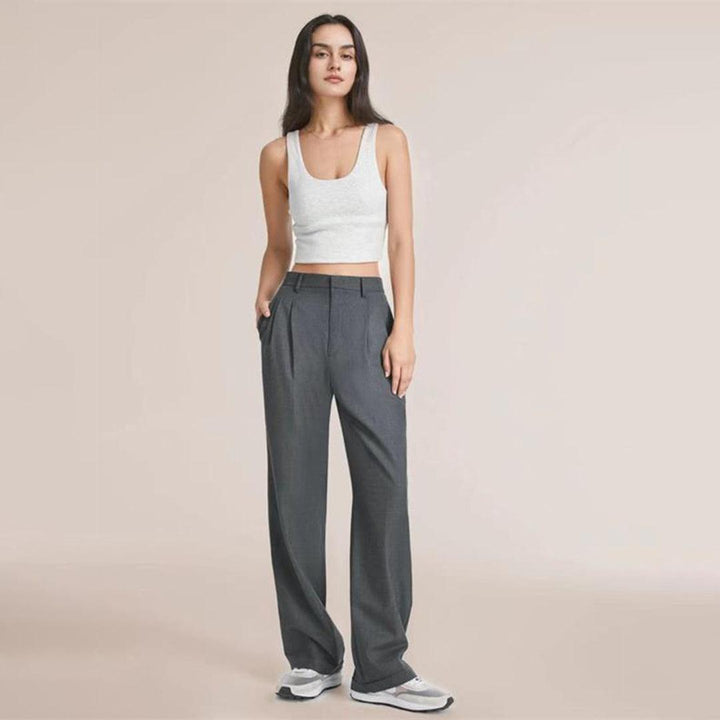 Pantalon taille haute pour femme | Coupe ajustée