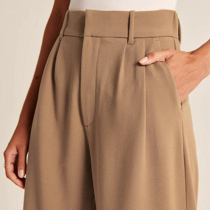 Pantalon taille haute pour femme | Coupe ajustée