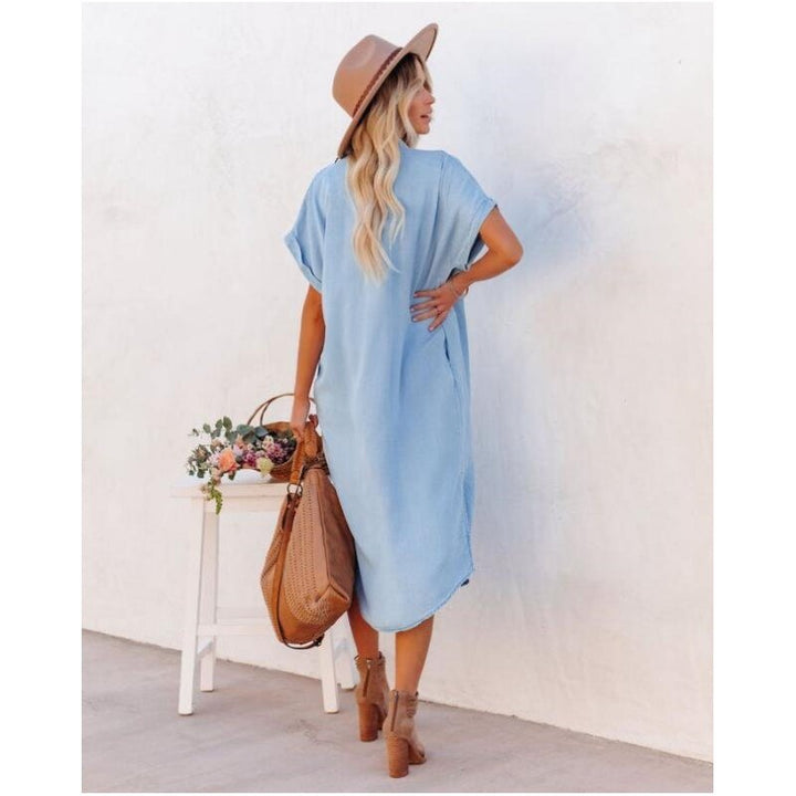 Robe d'été en jean pour femme | Midi