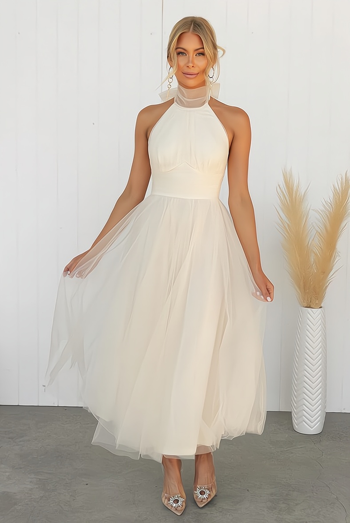 Robe d'été pour invitée de mariage pour femme | Midi