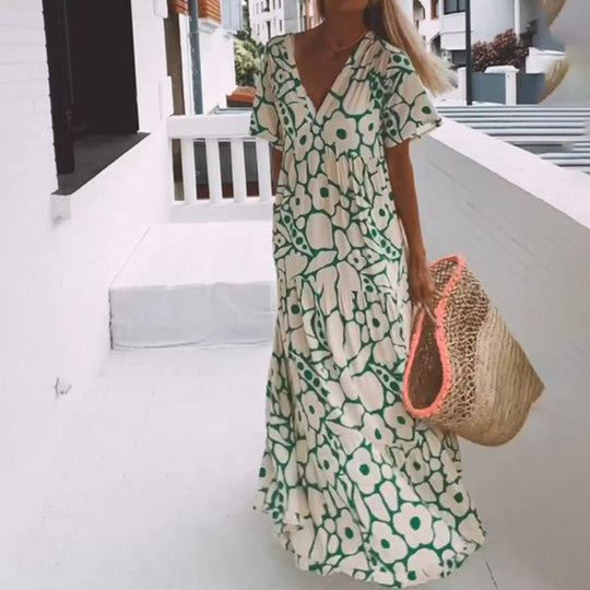 Robe à manches courtes pour femme | Midi