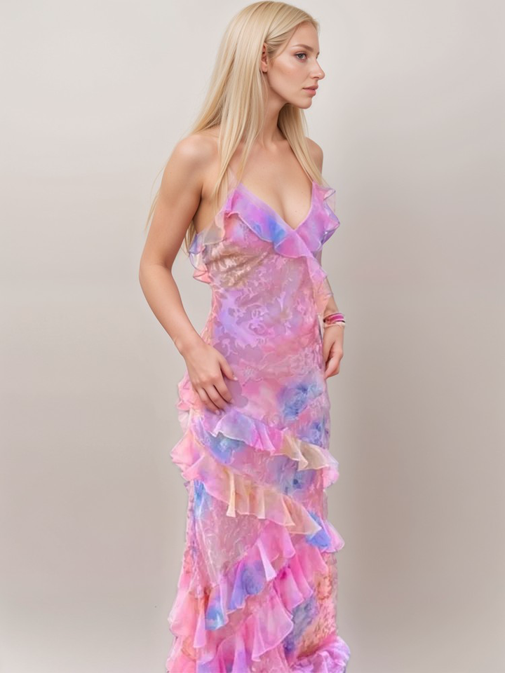Robe foulard décontractée pour femme | Maxi