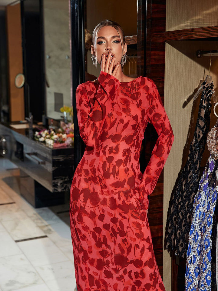 Robe imprimée pour femme | Maxi