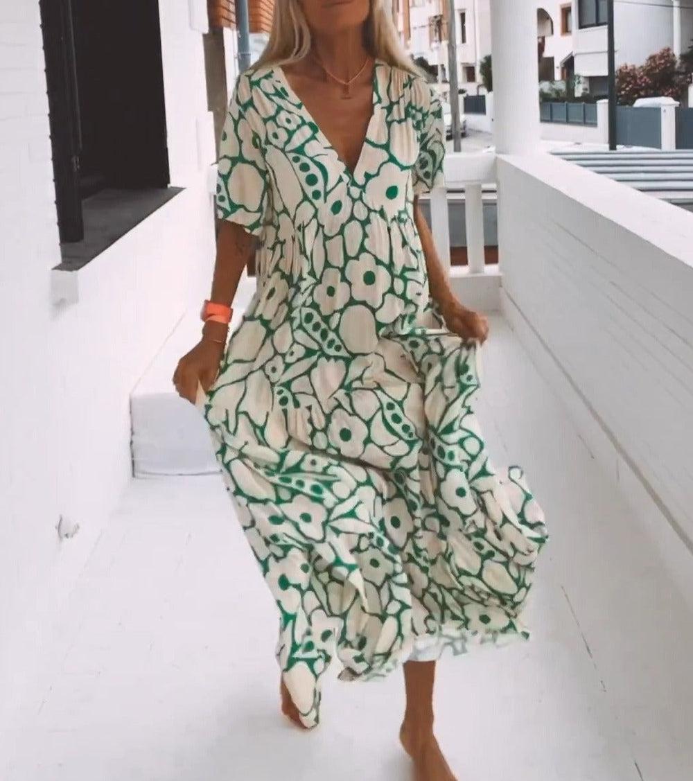 Robe à manches courtes pour femme | Midi