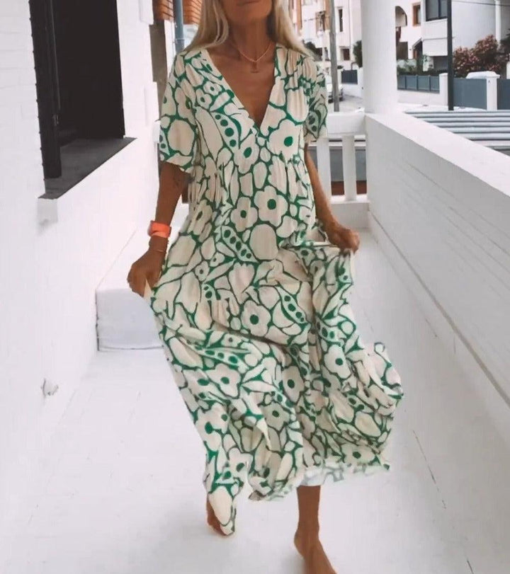 Robe à manches courtes pour femme | Midi