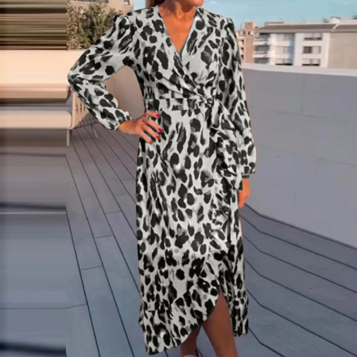 Robe à imprimé léopard pour femme | Midi