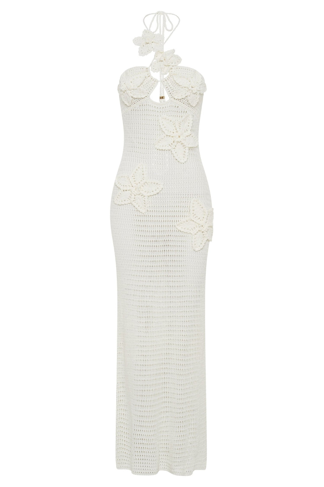 Robe florale au crochet pour femme | Maxi