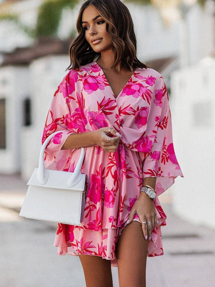 Robe manches larges d'été pour femme | Mini