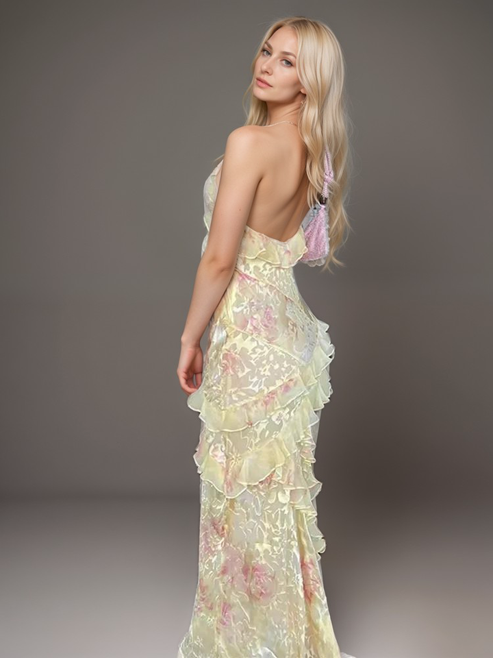 Robe foulard décontractée pour femme | Maxi