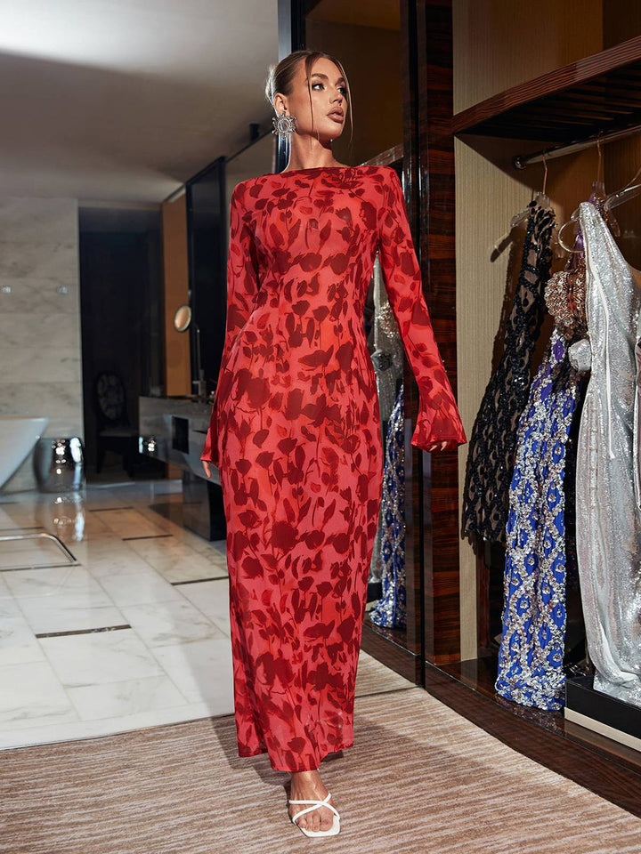 Robe imprimée pour femme | Maxi