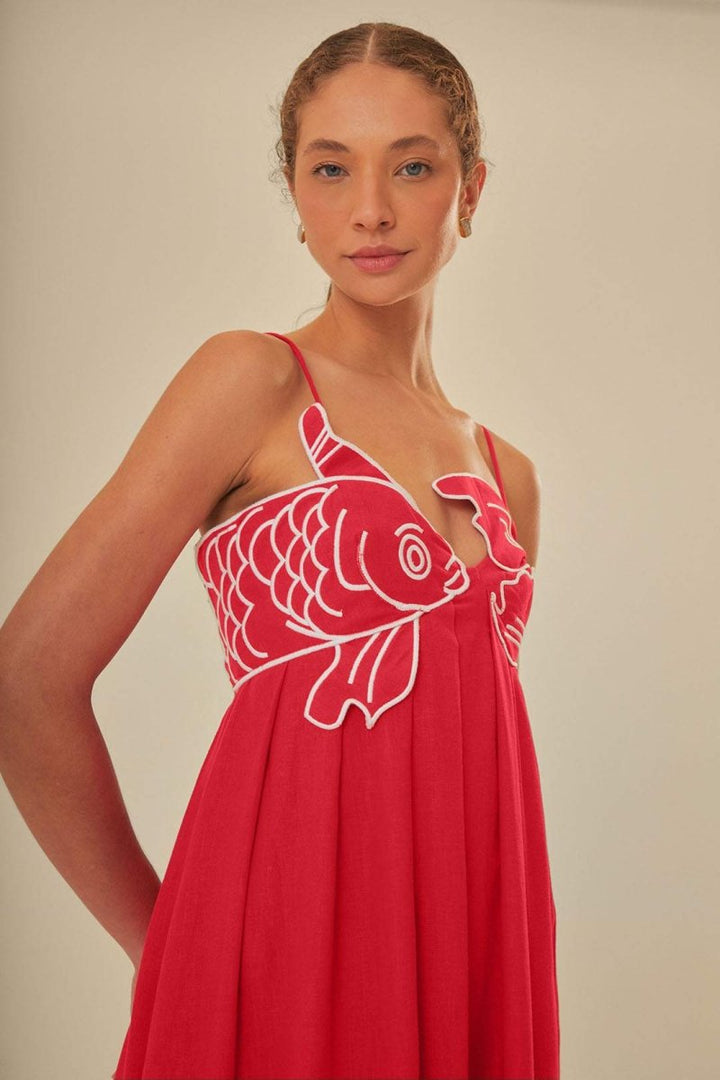 Robe femme brodée | Maxi