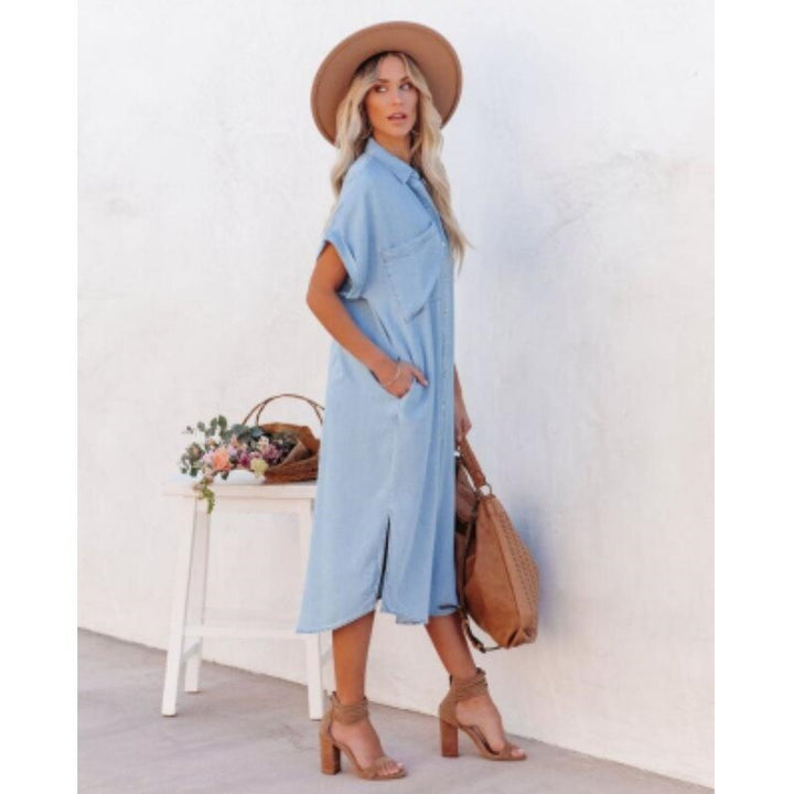 Robe d'été en jean pour femme | Midi