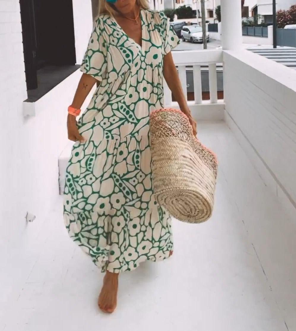 Robe à manches courtes pour femme | Midi