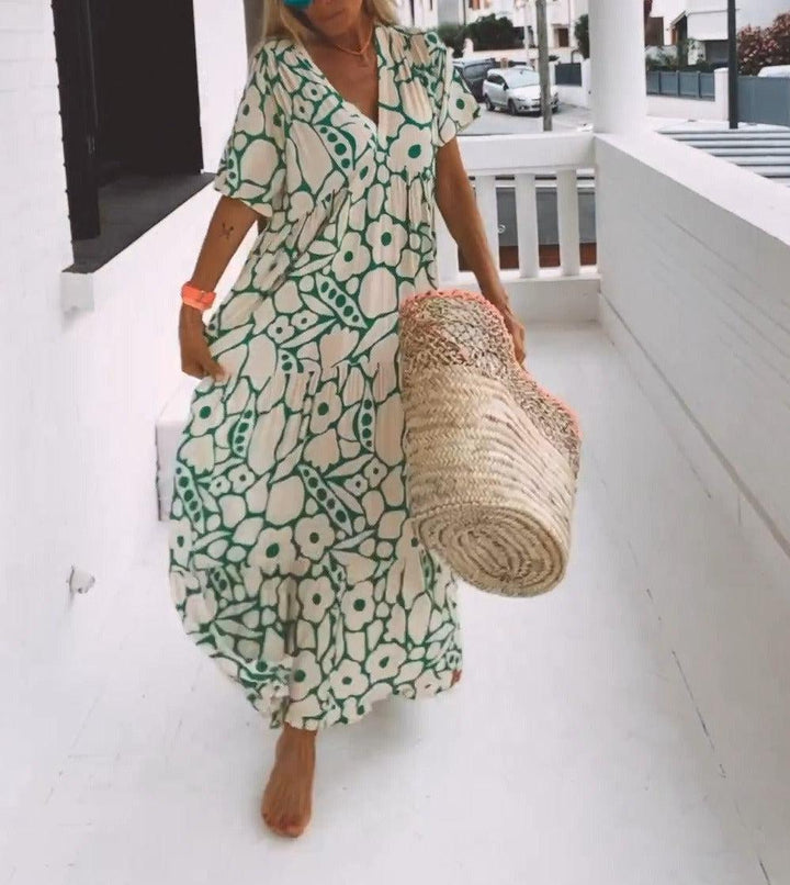 Robe à manches courtes pour femme | Midi