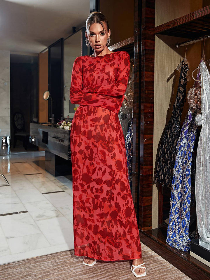 Robe imprimée pour femme | Maxi