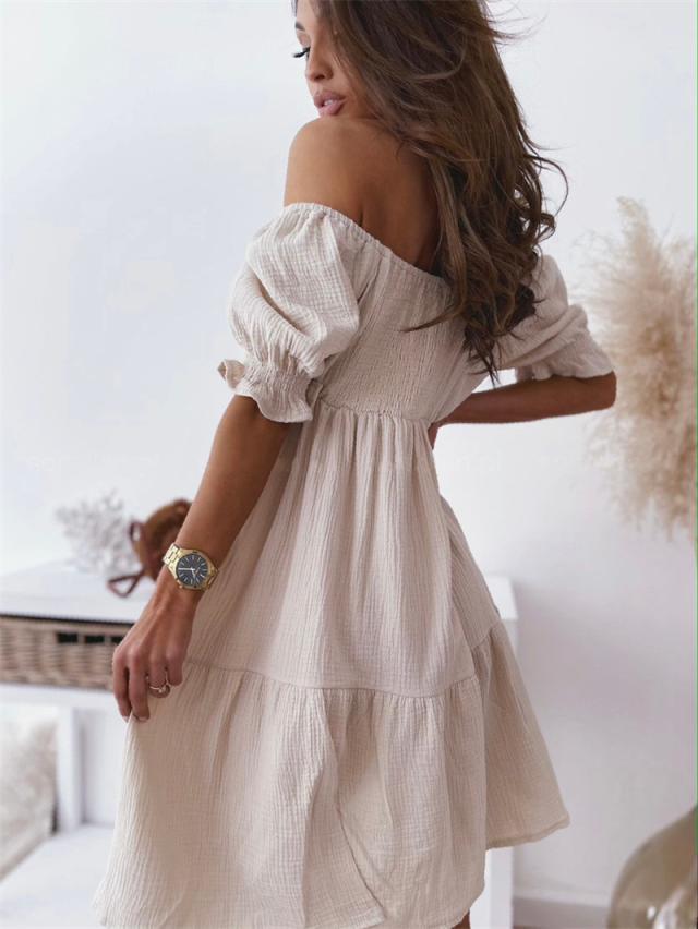 Robe Manches bouffantes d'été pour femme | Midi