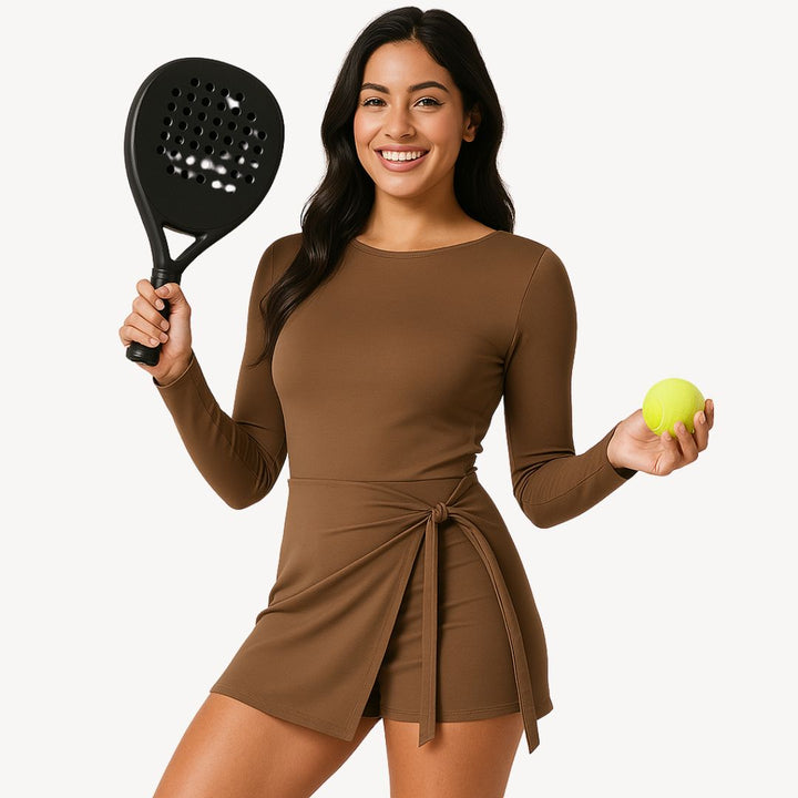 Robe-jupe à manches longues pour femme | Mini
