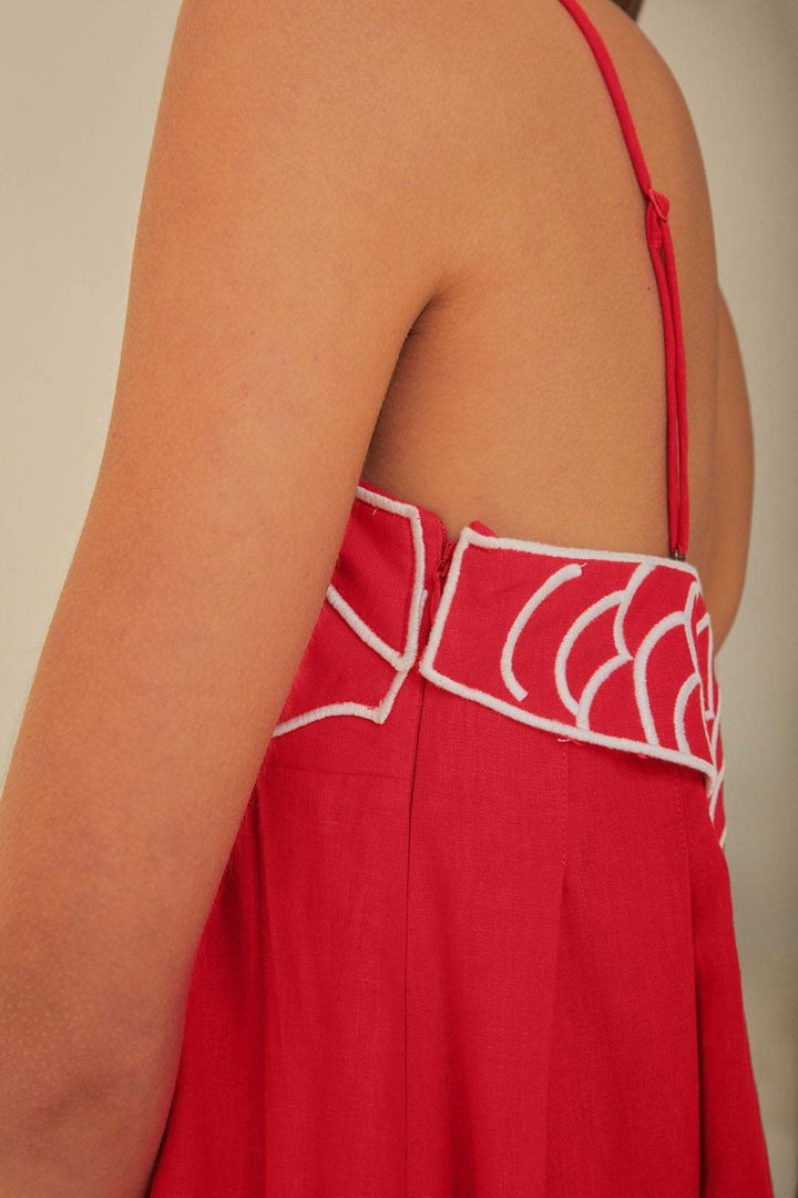 Robe femme brodée | Maxi