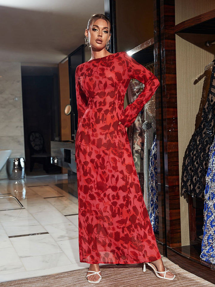 Robe imprimée pour femme | Maxi