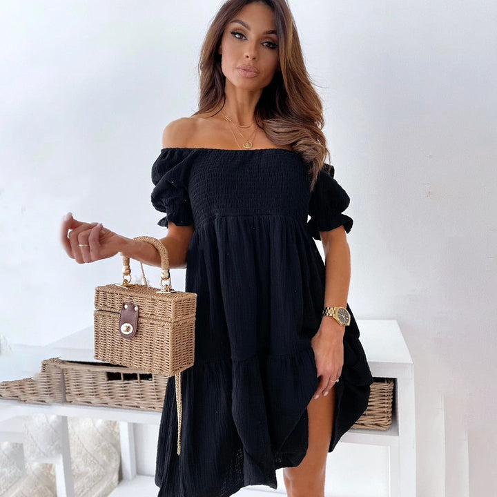 Robe Manches bouffantes d'été pour femme | Midi