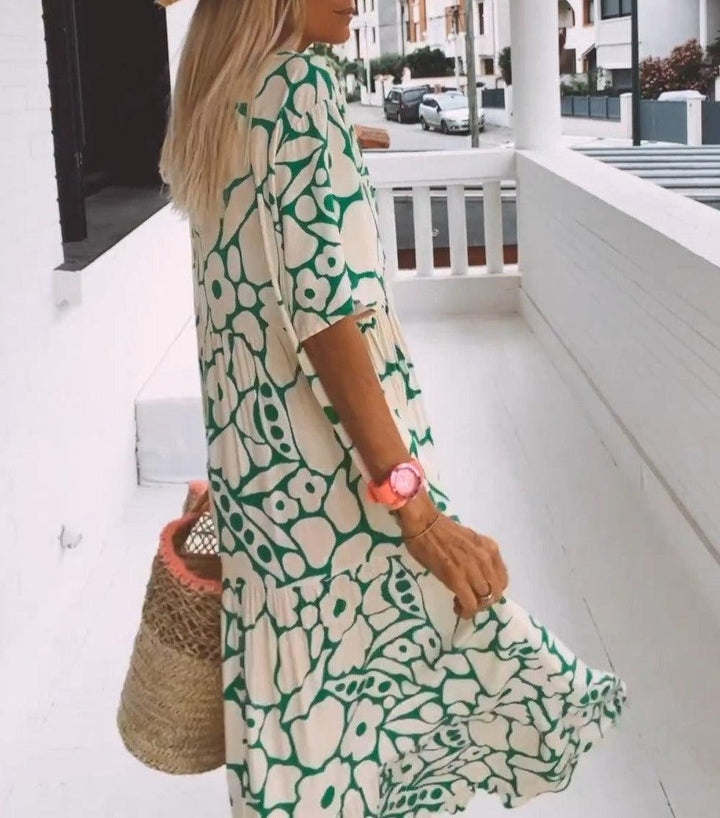 Robe à manches courtes pour femme | Midi
