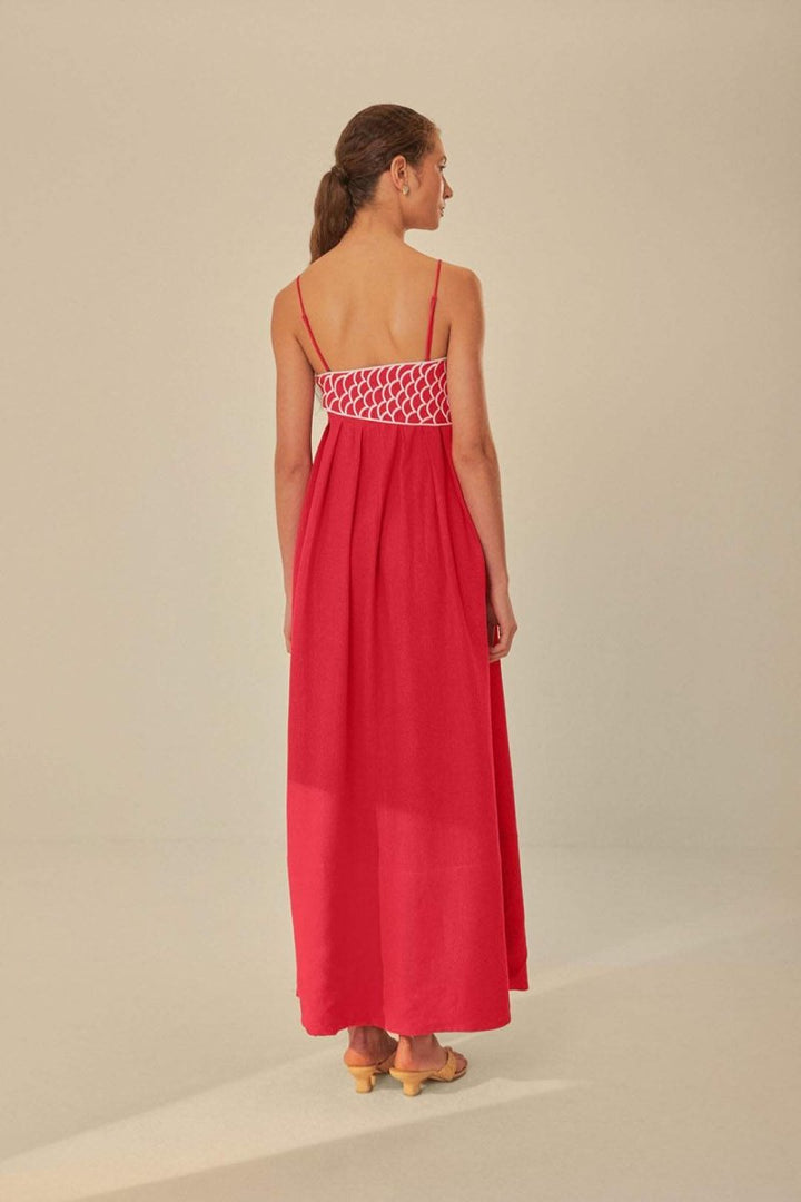 Robe femme brodée | Maxi