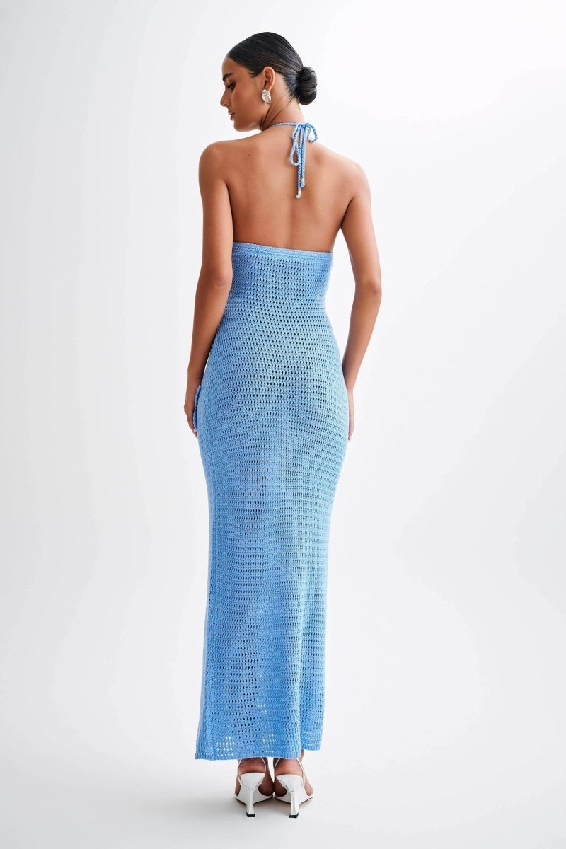 Robe florale au crochet pour femme | Maxi